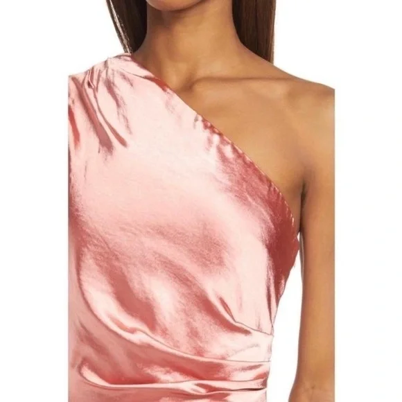 Elliatt Cassini Satin One-Shoulder Dress Large - Picture 3 of 10